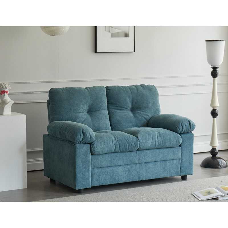 3 - Piece Cotton Living Room Set, Blue