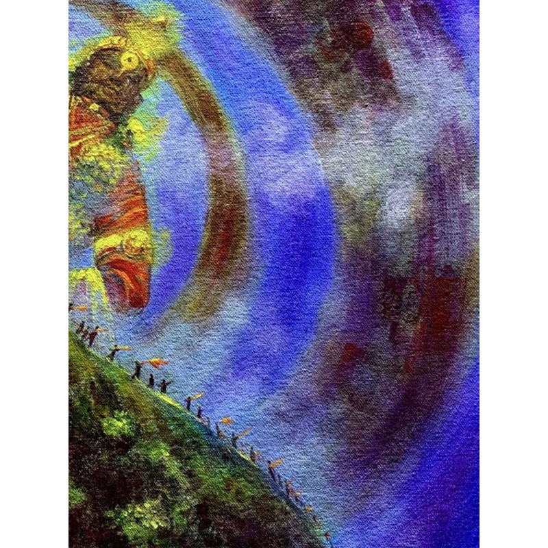 Divin Panduranga | Acrylique sur toile | Par Kishore Kawad