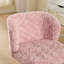 Chaise de bureau en peluche artificielle pour cheveux avec support ergonomique et base en métal stable pour la maison ou la coiffeuse.-130431789