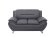 Sanuel 61.3" Faux Leather Pillow Top Arm Loveseat