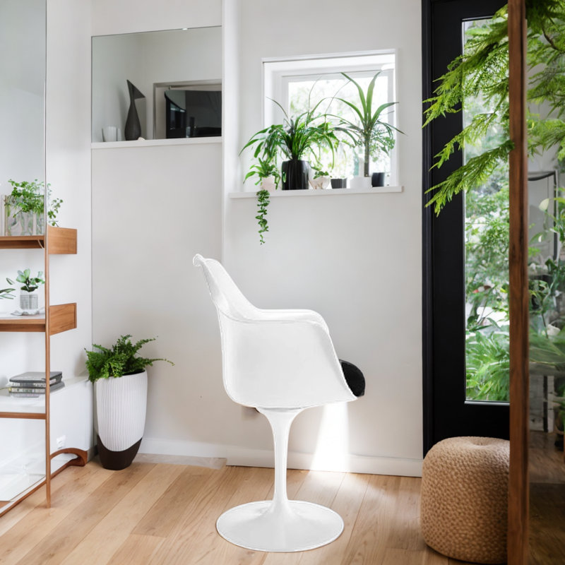 Chaise avec accoudoirs Pilut, Noir
