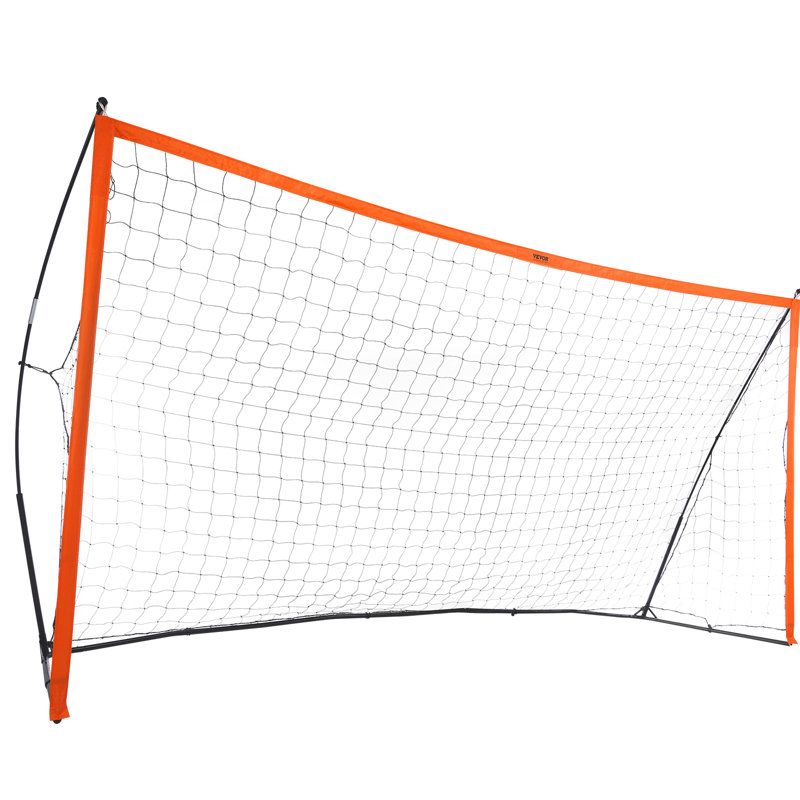 Soccer en plastique avec étui de transport VEVOR, Orange / noir, H 76,8 po x l 148,8 po x P 40,8 po