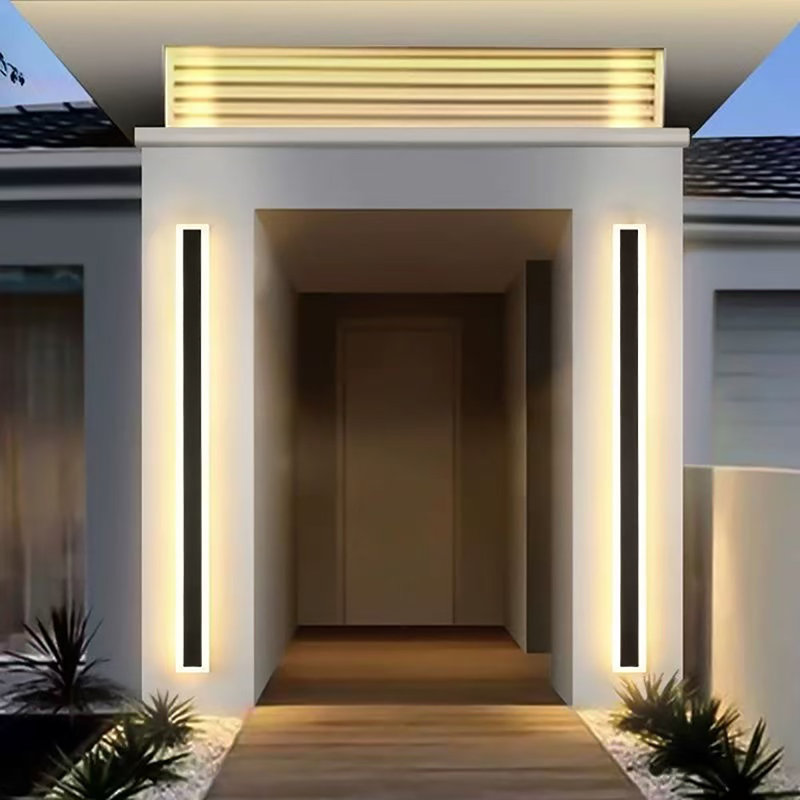 Abbiney Black 150cm H Integrated LED Outdoor Flush Mount