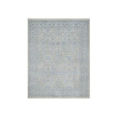 Tapis en laine et bambou noué à la main 8 pi x 10 pi 2 po CC838555F4F14BA98705C96C35E8BBEE