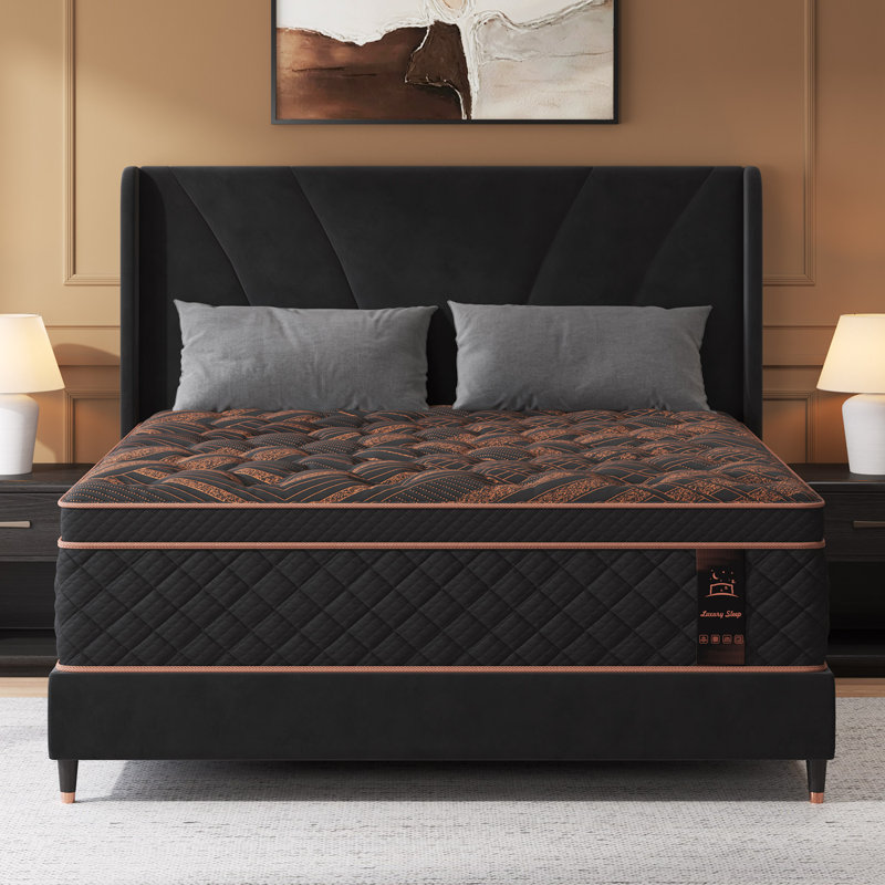 14'' Medium-Firm Hybrid Mattress Queen With Gel Memory Foam Bed In A Box, 14", Queen