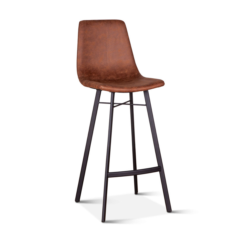 Sam Mid Century Retro Bar Stool, Trapper Brown, Bar Stool ( 30" Seat Height