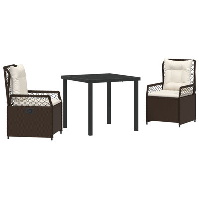 Square 3 - Piece 2 - Person 80Cm L Outdoor Table Set