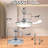 42 Inch - Silver Minimalist Fan Chandelier - Remote Control / Dimmable / Variable Speed - Suitable For Living Room And Any Room