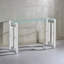 Console en acier inoxydable et verre-2037605587
