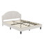 Velvet Kids Bed Frame with Fan-Shaped Upholstered Headboard-1484449952-1484449958