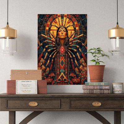 Canvas Wall Art Native American Spider Woman Tribal Art Print Vintage Poster Print Home Decor