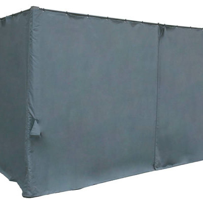 Padmini Dakota Fields Grey Fabric Awning for Canopy