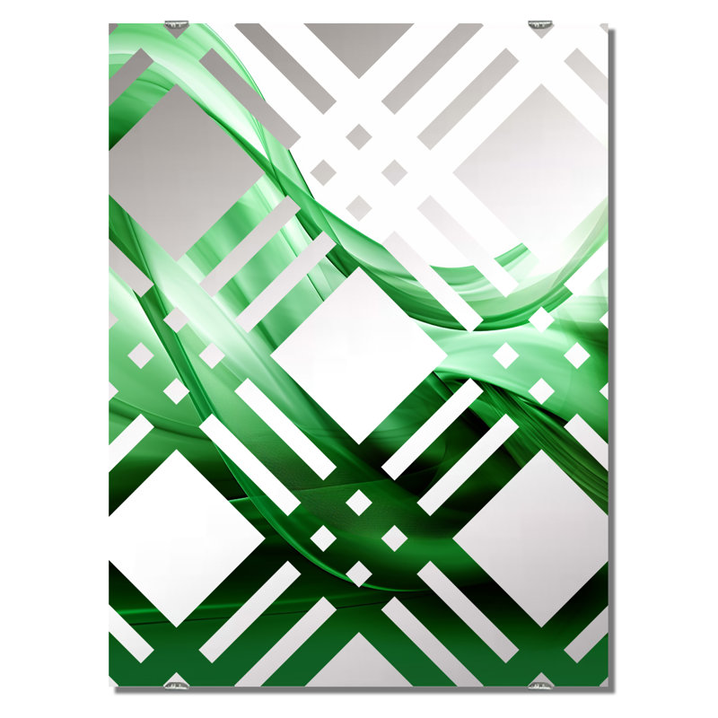 Hoyer - Grand miroir mural fractal abstrait, 40 po x 30 po