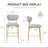 Bar Height Bar Stools Set Of 2, Velvet Ergonomic Modern Counter Stool With Back, Comfy Bar Chairs With Powder Sprayed Golden Metal Legs-449020732-449020730