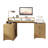 Fluted L-Shaped Home Office Desk With File Drawer & Built-In Charging Station