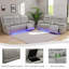 Ensemble de canapé inclinable électrique en cuir 2 pièces avec lumière DEL, port USB et console de rangement-168068609