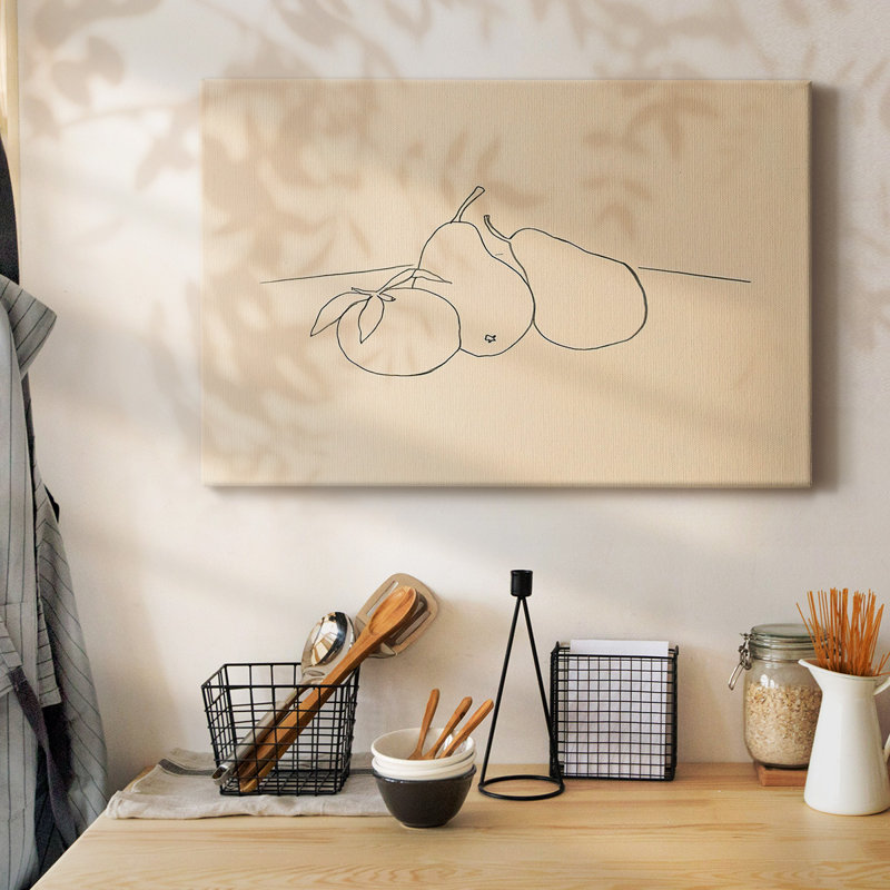 Fruit Line Drawing IV-Gallery Wrapped Canvas