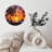 Sunset Palm Tree Beach Ocean Wall Clock