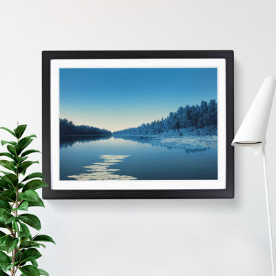 XH1022-10183X Winter Forest Lake - Single Picture Frame Print