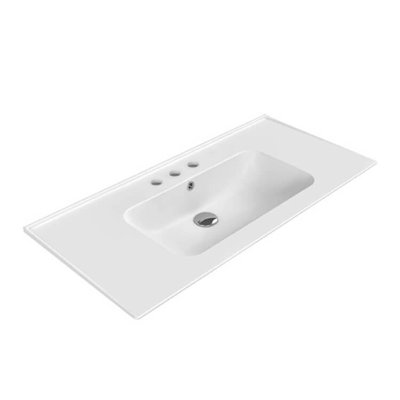 CeraStyle By Nameeks 18.6'' Ceramic Rectangular Bathroom Sink with Overflow