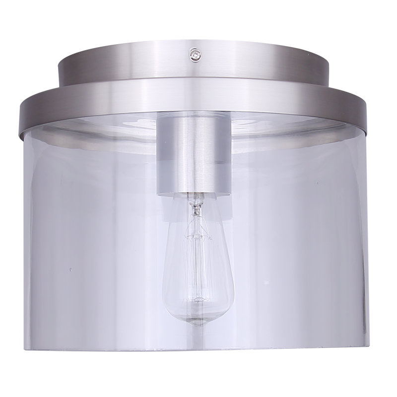 Plafonnier encastré 9 lumières Brunner avec verre transparent Brunner, Transparent, Nickel brossé, Clair