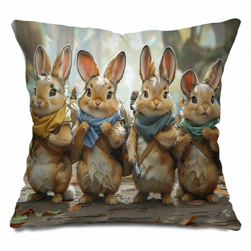 Coussin réversible en mélange de coton, H 20 po x l 20 po