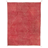 Pink Berber Wool Rug - 9'10" x 13'2"