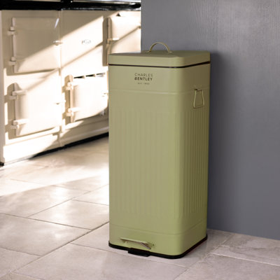 Steel Step On Kitchen Trash Can - 30L