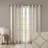 Fretwork Print Grommet Top Window Curtain Panel With Geometric Pattern And Light-Filtering Texture.-534900653-534900626