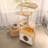 Versatile Corner Cat Tower With Multiple Features For Feline Fun