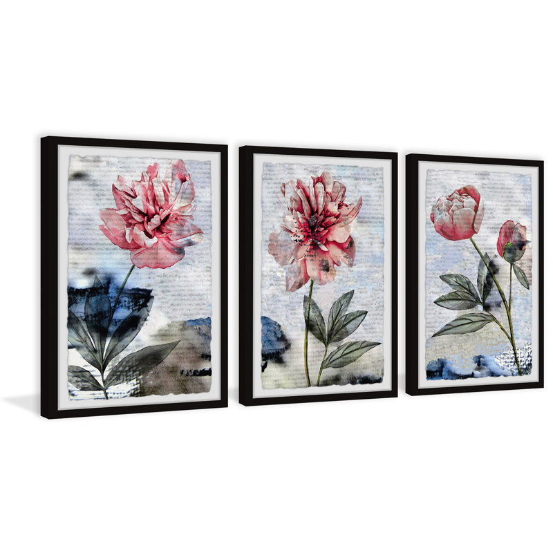 Triptyque imparfaitement parfait, H 12 po x l 8 po
