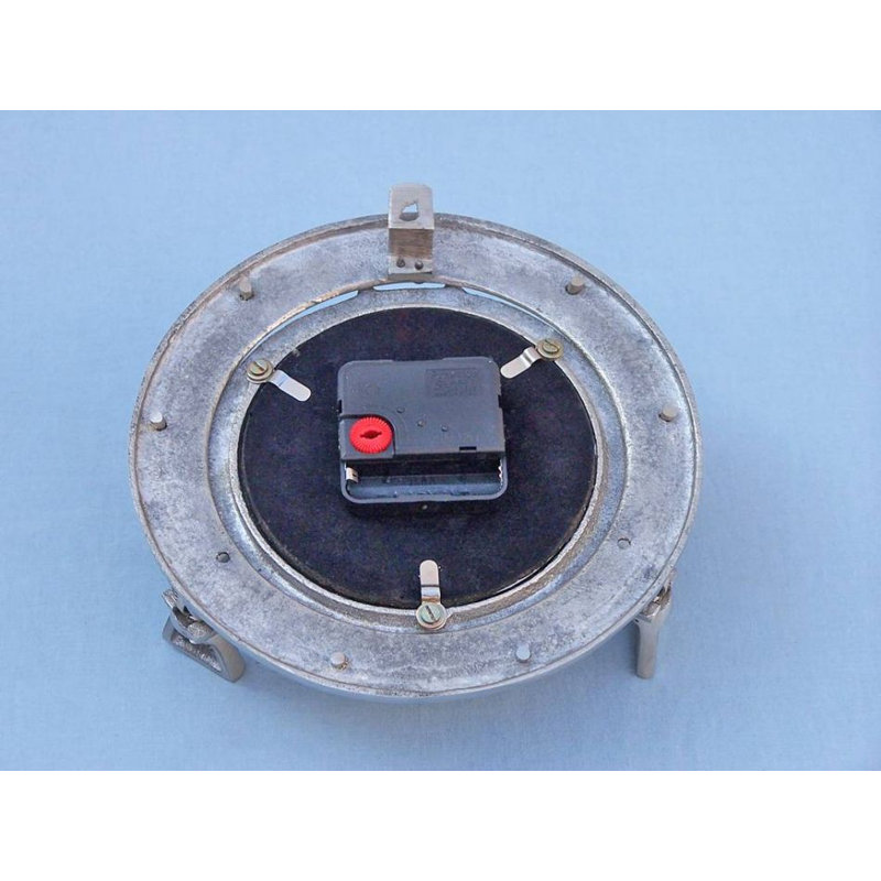 Horloge murale analogique 8 po Myah, Nickel brossé