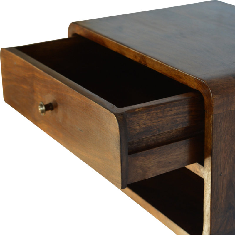 Dursunbey Solid Wood 1-Drawer Floating Nightstand