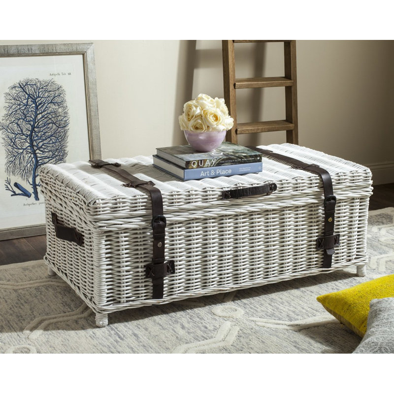 Sedona Wicker Trunk, White