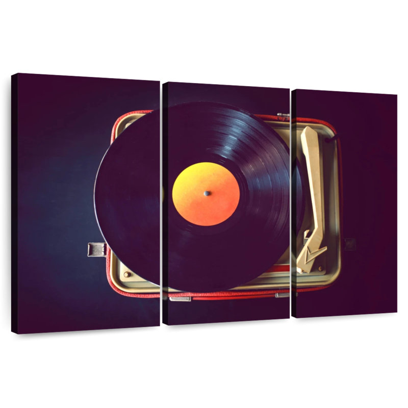 Compact Record Player, 32" H x 50" W