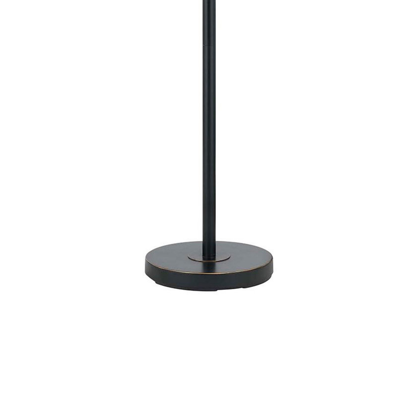 Lampe sur pied à branches 65 ", Noir, Crème