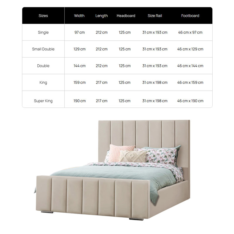 Ashelynn Upholstered Platform Bed, Double (4'6), Coffee