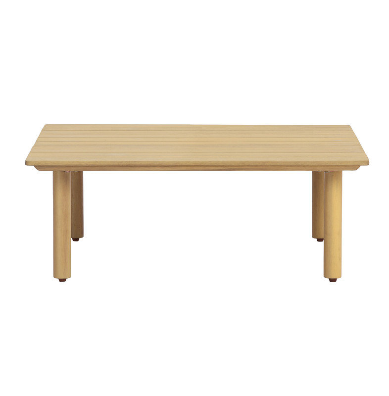 Table basse d'extérieur carrée en bois d'acacia