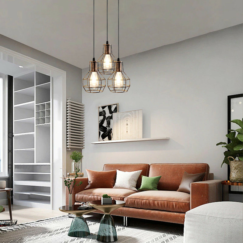 Buskirk 3 - Light Cluster Pendant, Brushed Copper