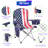 2-Pack of Camping Chairs With Built-in Mini Ice Cooler, Storage Pocket, Cup Holder, Carry Bag Perfect For Camping, Tailgating, Fishing, Beach, And Lawn-1423552998