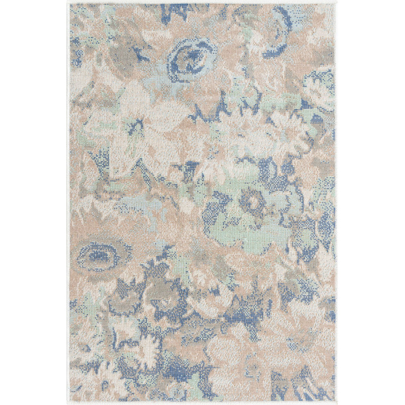 Floral Indoor Rug, Rectangle 2'2" x 3'