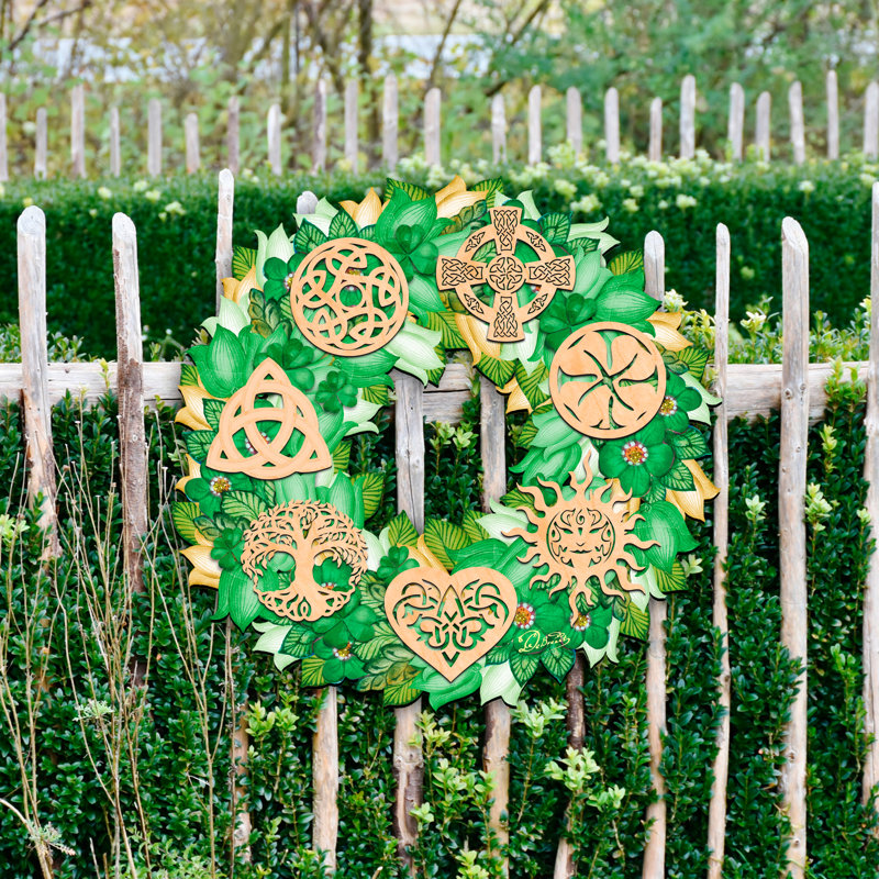Murale porte-couronne irish celtique