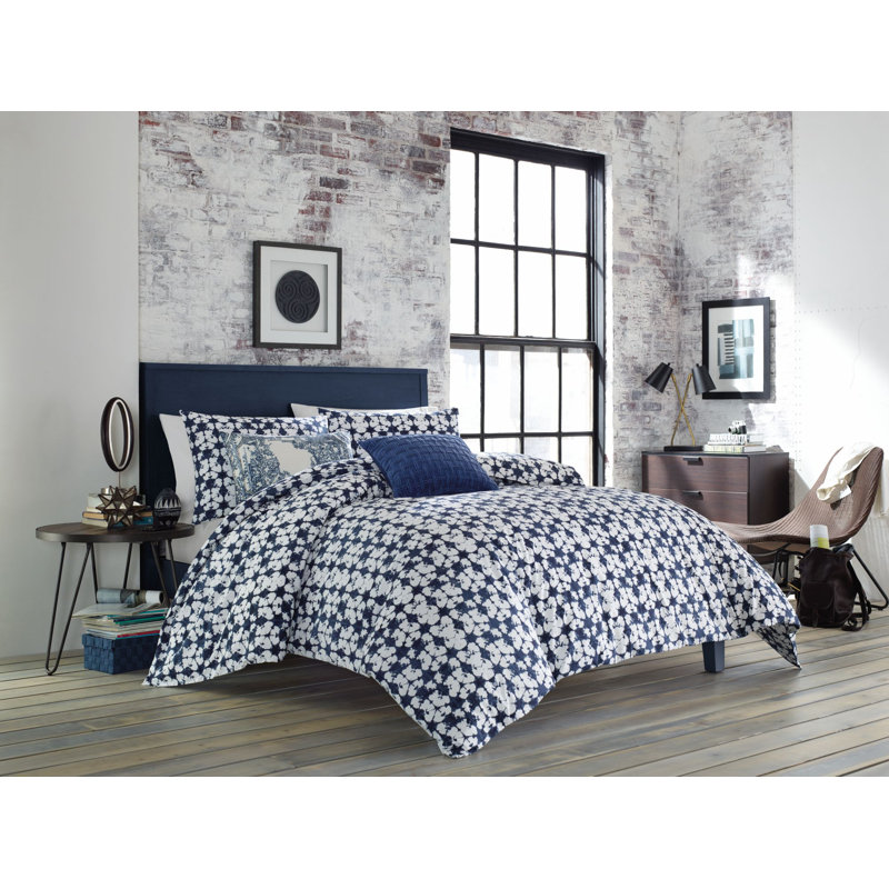 Navy Tye Dye Duvet, Queen Duvet Cover + 2 Standard Shams