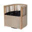 Ensemble repas 7 pièces en bois d'acacia avec chaises pivotantes et coussins Marisol-126305727-126305728