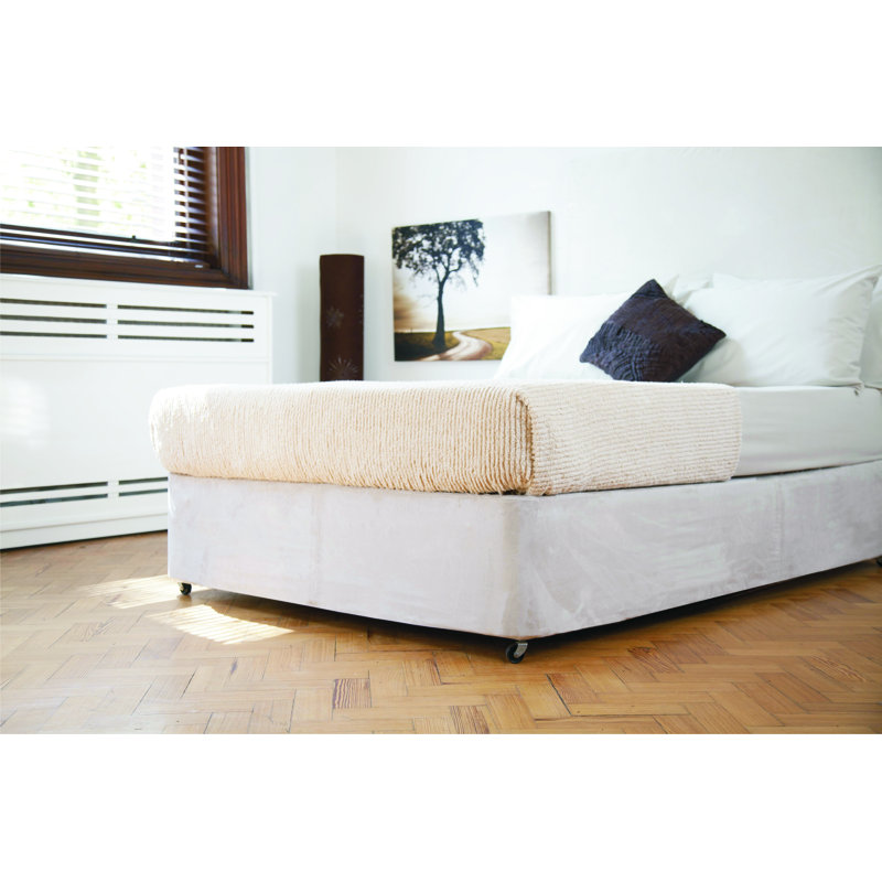 Faux suede Base wrap valance, Linen, King (5')