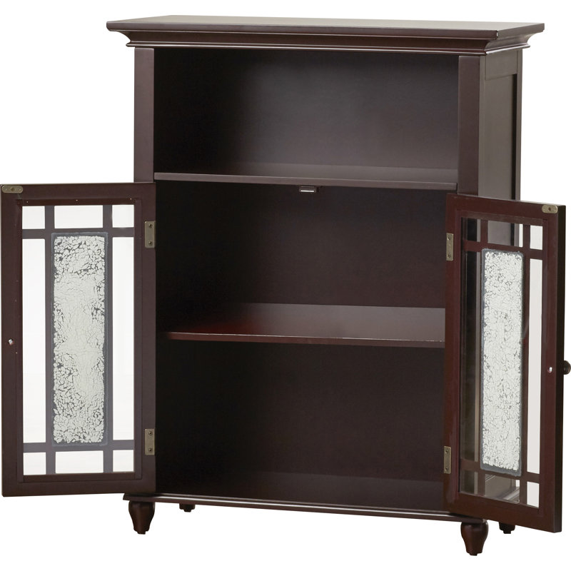 Caleb Freestanding Accent Cabinet with Mosaic Storage Doors, Dark Espresso