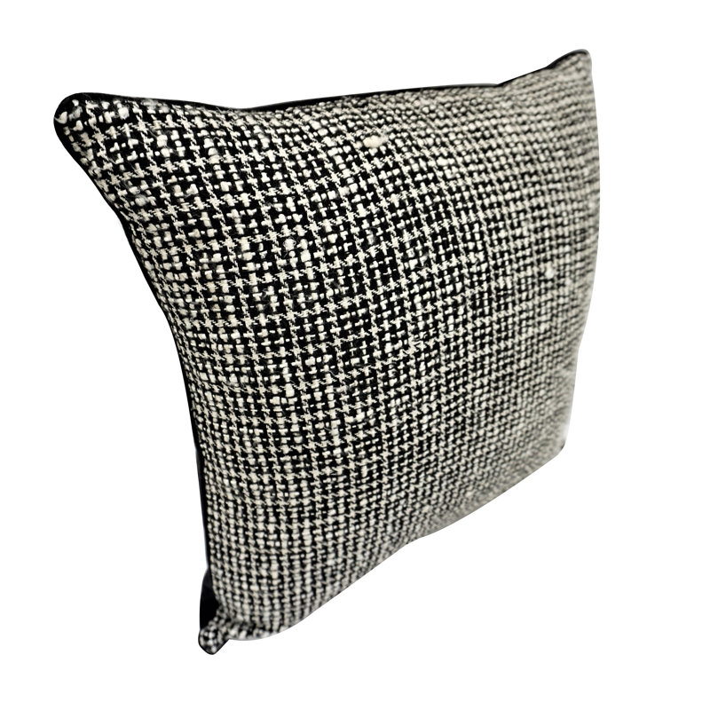 Fontana Houndstooth Silk Throw Pillow