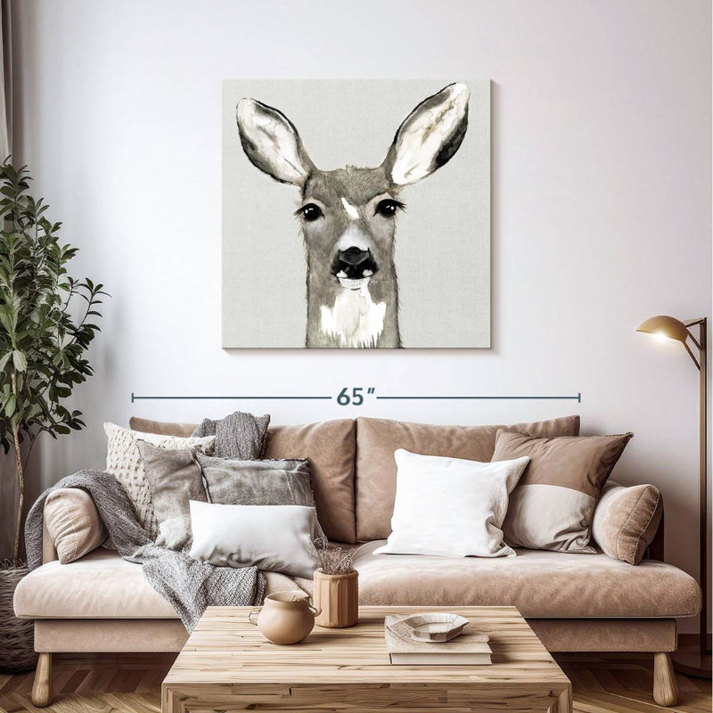 Brampt Oh Deer Portrait, 39" H x 39" W