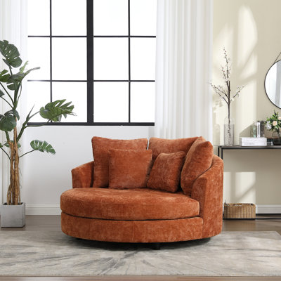 Fauteuil demi-tonneau rembourré avec housse