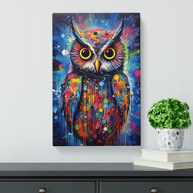 Owl Abstract - No Frame Print, 60cm H x 40cm W x 3cm D